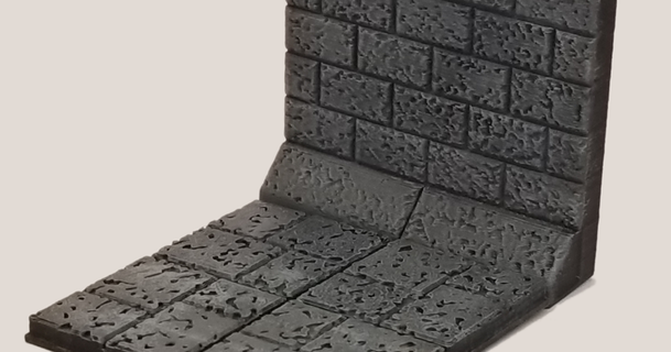 base calcolo pavimento parete 28mm plastica prigione Scarica gratuito stl modello printablescom 3d Modelli giocattoli Giochi dnd dndminiature dndterrain dndtiles 3d print model - Mito3D