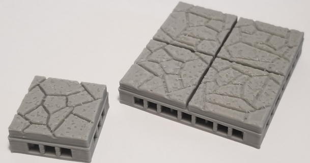 polygonal masonry dungeon tiles - openlock compatible plastic download free stl model printablescom 3d models toys & games dnd dndtiles dungeonsanddragons dungeontiles openforge 3d print model - Mito3D
