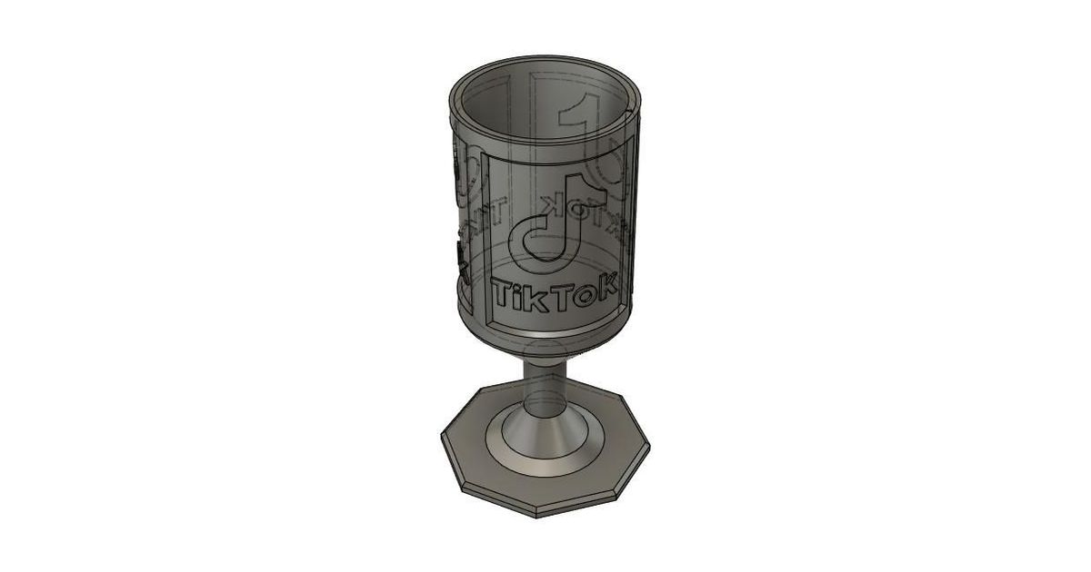 tic toc vite birra bicchiere ciuffo ponto Scarica gratuito stl modello printablescom 3d Modelli domestico cucina risparmiatore più fresco titolare supporto 3D print model - Mito3D