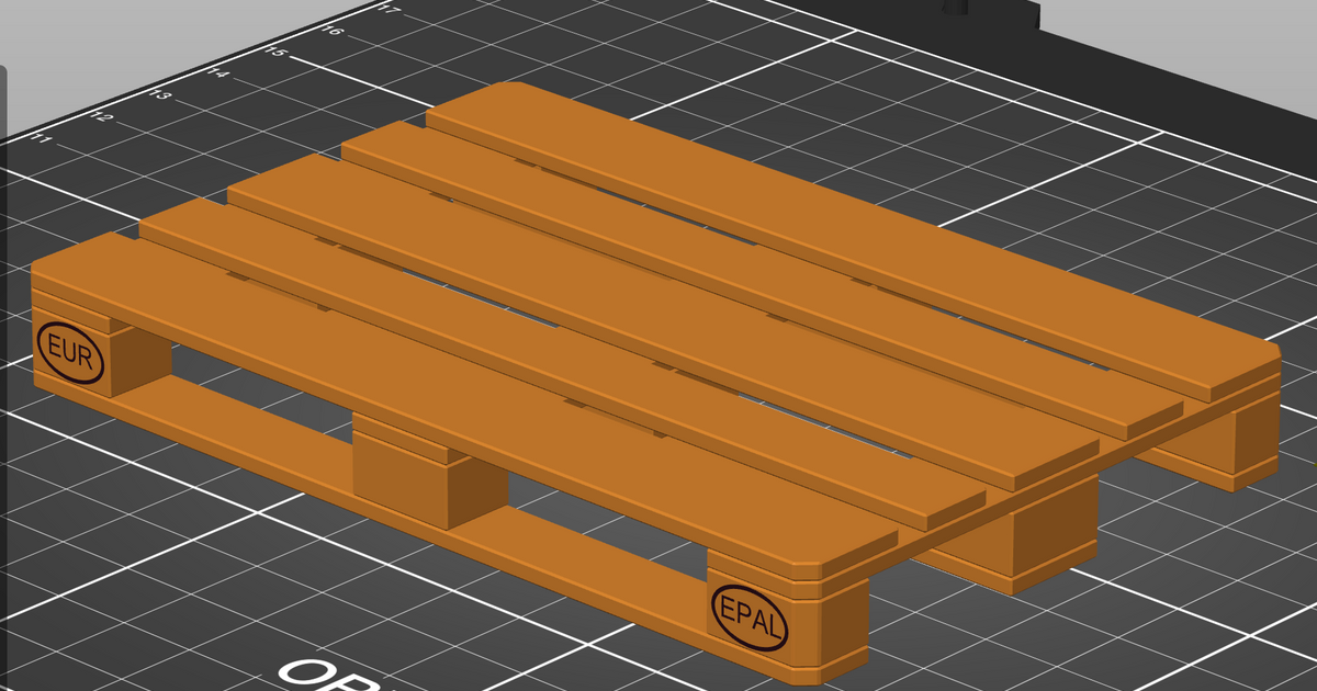 Euro pallet tavolo sottobicchiere mmu2s europalette multimateriale robin3d Scarica gratuito stl modello printablescom 3d Modelli domestico vita camera tavolozza 3D print model - Mito3D