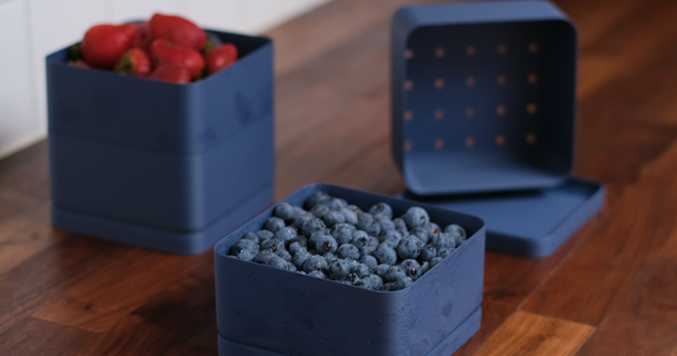 empilable produire boîte drainer poubelle partagé objets Télécharger libre stl modèle imprimablescom 3d modèles Ménage cuisine baie récipient fruit 3d print model - Mito3D