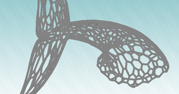 voronoi whale tail phormasolutions download free stl model printablescom 3d models art & design sculptures 3dvoronoi animal animals gadget gadgets 3d print model - Mito3D