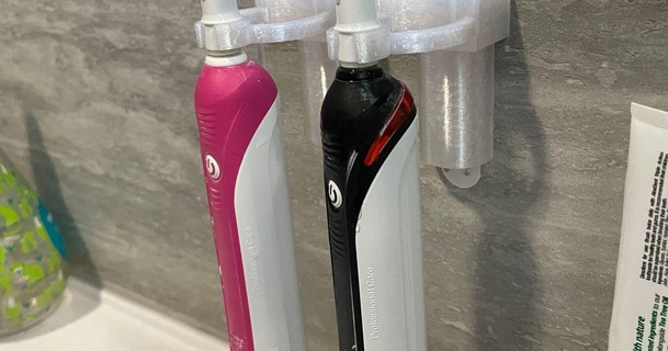 elettrico spazzolino titolare supporto lazydev Scarica gratuito stl modello printablescom 3d Modelli domestico bagno porta denti 3d print model - Mito3D