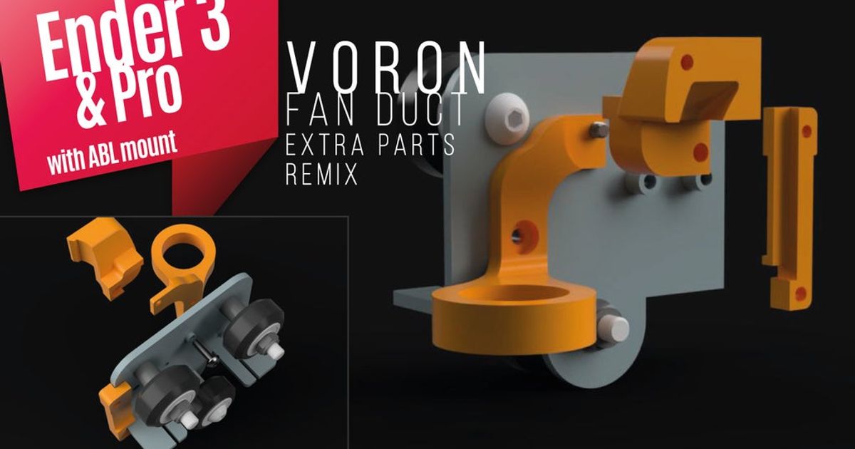 voron fan condotto ender 3 pro extra parti 3daomm Scarica gratuito stl modello printablescom 3d Modelli stampanti aggiornamenti creality ender3 fanduct 3D print model - Mito3D