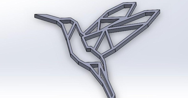 sinek kuşu çokgen valaf indir Bedava stl model printablescom 3d modeller Sanat tasarım 2d tabaklar logolar 3d print model - Mito3D