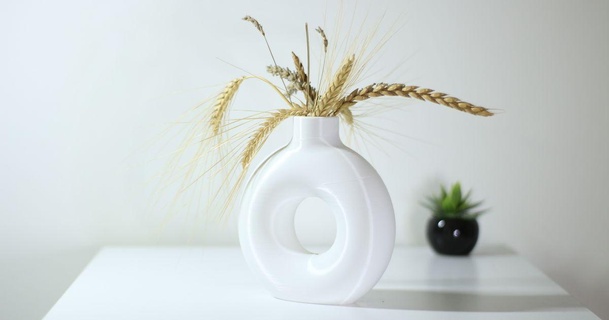 Donut vase Shepp 3d Télécharger libre stl modèle imprimablescom modèles Ménage décor décorationvase fleurs moderne 3d print model - Mito3D