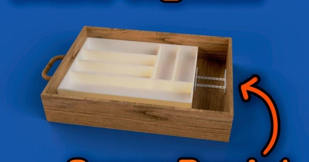cajón organizador espaciador soporte jimerb descargar gratis stl modelo imprimiblescom 3d modelos casa cocina cuchillería escritorio cajones divisores 3d print model - Mito3D