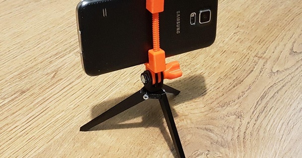 smartphone gopro mount adapter hd creator download free stl model printablescom 3d models gadgets portable devices gopromount smartphoneholder 3d print model - Mito3D