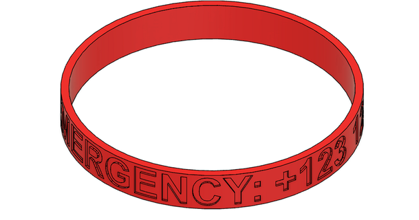 life saving bracelet make3d company limited download free stl model printablescom 3d models healthcare medical tools emergency response sos 3d print model - Mito3D
