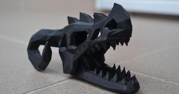 dragon skull 3d d3 download free stl model printablescom models art & design sculptures lowpoly 3d print model - Mito3D