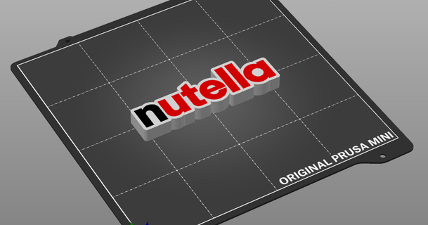 Nutella logo dema conception Télécharger libre stl modèle imprimablescom 3d modèles gadgets 3dlogo 3dprinter Ferrero multicolore 3d print model - Mito3D