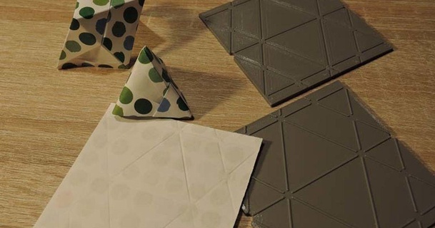 origami stampa modulare triangolare facce unità ignis stregone Scarica gratuito stl modello printablescom 3d Modelli arte design disegni modulari openscad 3d print model - Mito3D