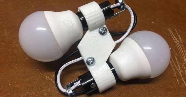 e12 dual bulb adapter mictlan download free stl model printablescom 3d models household house equipment 3d print model - Mito3D