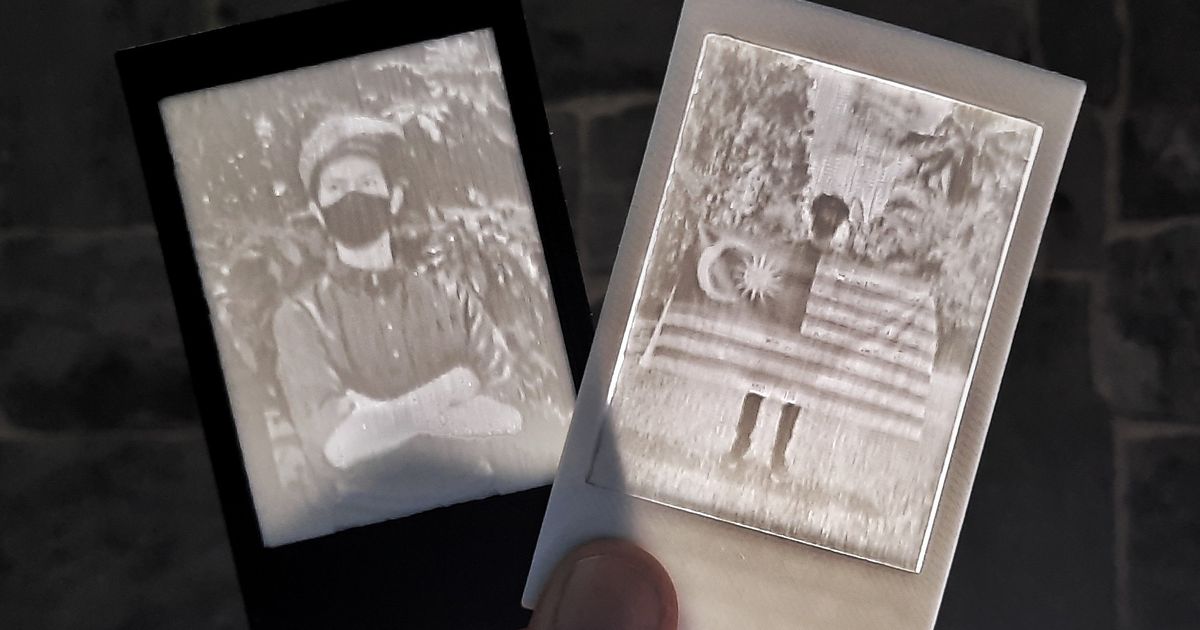 polaroïd lithophane déhapro Télécharger libre stl modèle imprimablescom 3d modèles gadgets photo vidéo Cadre image instaxier lumière 3D print model - Mito3D