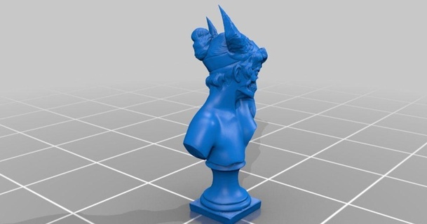sappho's head + hell skull satzende download free stl model printablescom 3d models art & design sculptures 3d print model - Mito3D