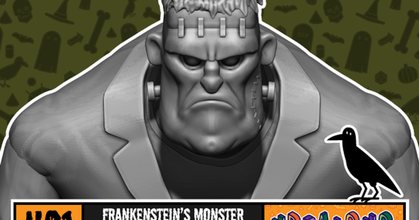 Frankenstein monstre Télécharger libre stl modèle imprimablescom 3d modèles jouets Jeux action figures statues créature Monstre Halloween décoration halloween 3d print model - Mito3D