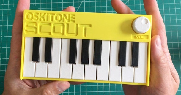 scout synth oskitone download free stl model printablescom 3d models hobby & makers music musicalinstrument synthesizer arduino openscad 3d print model - Mito3D