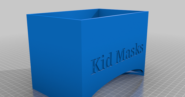 kid sized disposable mask dispenser jstruemph download free stl model printablescom 3d models household house equipment 3d print model - Mito3D