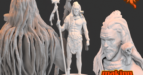 shiva jatadhar verfilzt Haar Herstellung Götter Indien download frei stl Modell Printablescom 3d Modelle Kunst Design Skulpturen Dreadlocks Dreads Hindu 3d print model - Mito3D