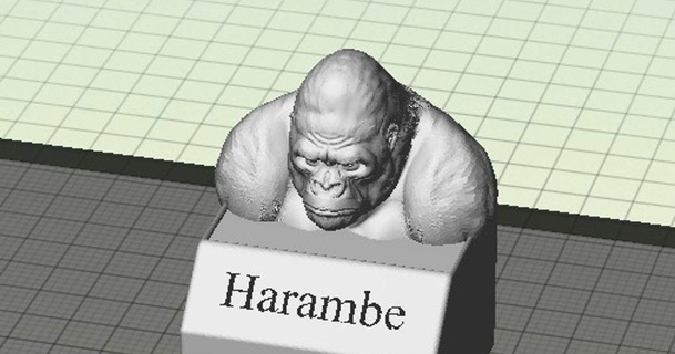 harambe invisable download free stl model printablescom 3d models art & design sculptures 3d print model - Mito3D