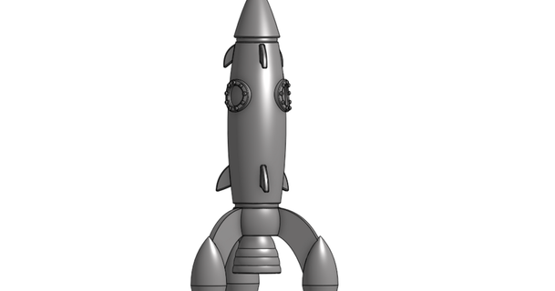 rocket delphant download free stl model printablescom 3d models toys & games outdoor fast space test toy 3d print model - Mito3D