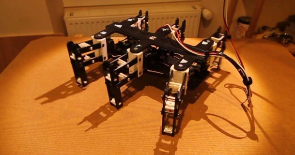 fiordaliso hexapod Hugokernel Scarica gratuito stl modello printablescom 3d Modelli passatempo creatori rc robotica arduino bot esapode 3d print model - Mito3D