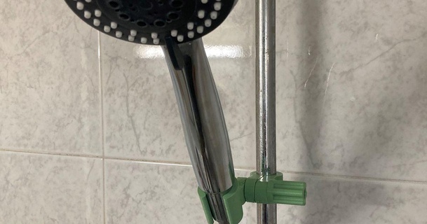 shower head holder george download free stl model printablescom 3d models household bathroom showeraccessories showerholder 3d print model - Mito3D