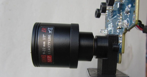tripod & m12 lens mount ps3eye camera fjkraan download free stl model printablescom 3d models gadgets photo video openscad 3d print model - Mito3D