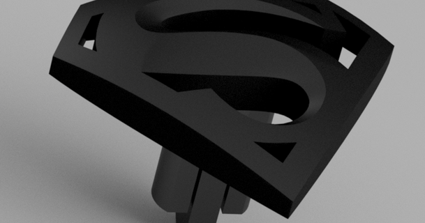 snap fit kol düğmeleri Süpermen kıllı indir Bedava stl model printablescom 3d modeller moda Aksesuarlar düğmesi Aksesuarları logo 3d print model - Mito3D