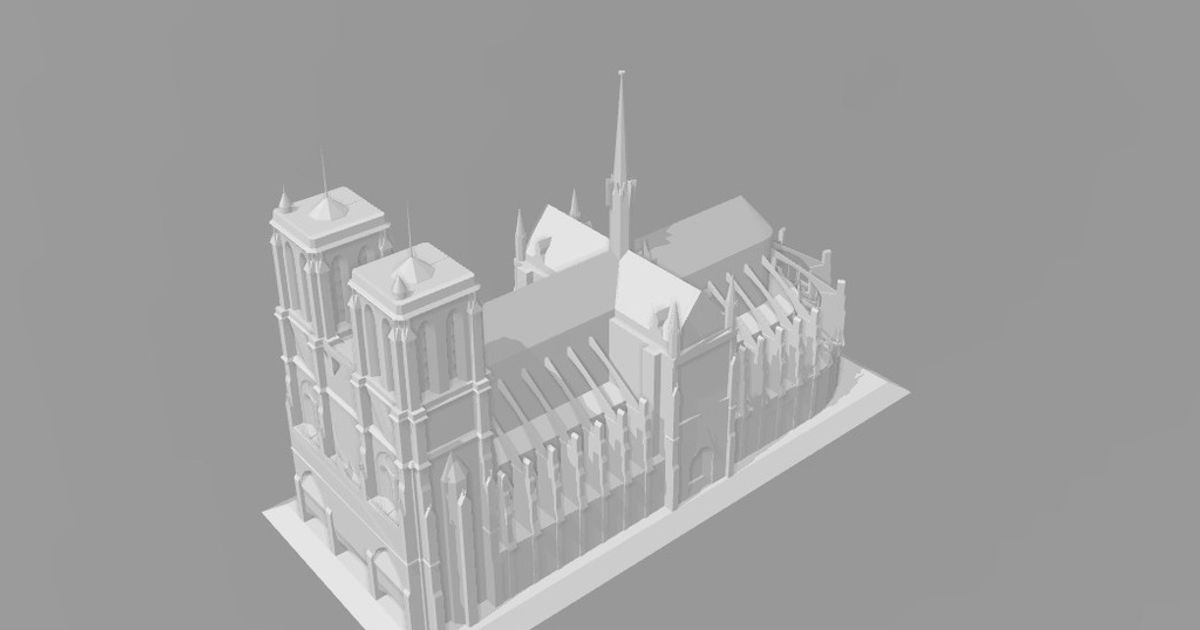 notre dama Paris anton agricultor baixar livre stl modelo printablescom 3d modelos mundo varreduras arquitetura Urbanismo 3D print model - Mito3D