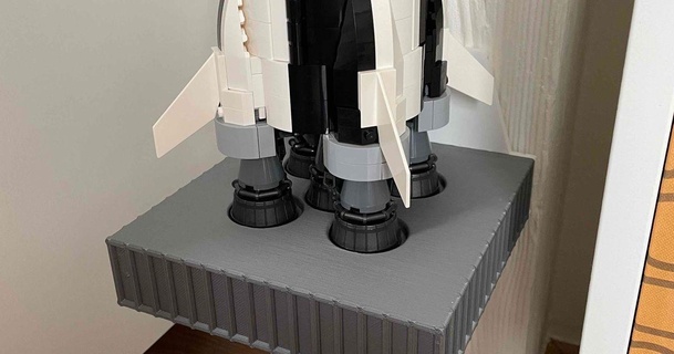 Lego Satürn dikey duvar binmek johny69 indir Bedava stl model printablescom 3d modeller Sanat tasarım wall mounted apollo11 başlatma çubuğu Saturnv 3d print model - Mito3D