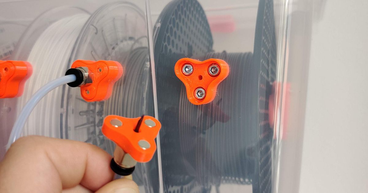 magnetico PFTE accoppiatore dock terminatore michalgerhat Scarica gratuito stl modello printablescom 3d Modelli stampanti aggiornamenti asciutto drybox magnete mmu 3D print model - Mito3D