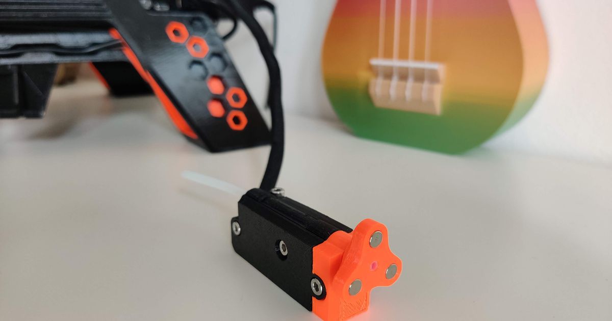 magnétique PFTE coupleur adaptateur prusa mini filament capteur michalgerhat Télécharger libre stl modèle imprimablescom 3d modèles imprimantes mises niveau sec boîte sèche aimant 3D print model - Mito3D