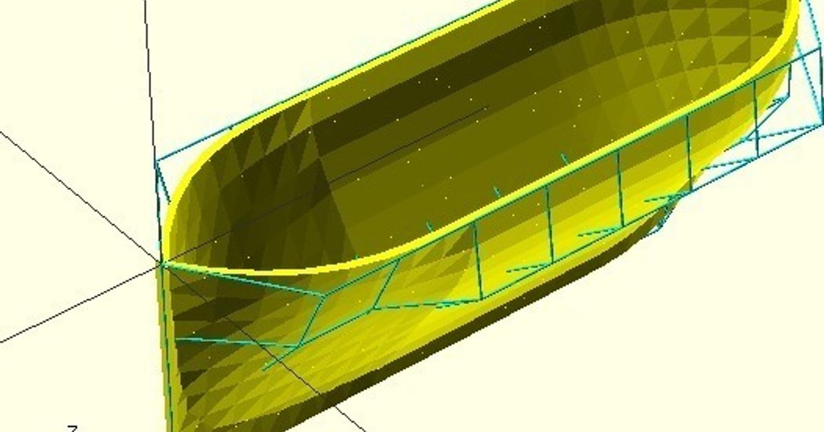 bezier barco williamadams descargar gratis stl modelo imprimiblescom 3d modelos pasatiempo hacedores ideas openscad paramétrico superficie 3D print model - Mito3D