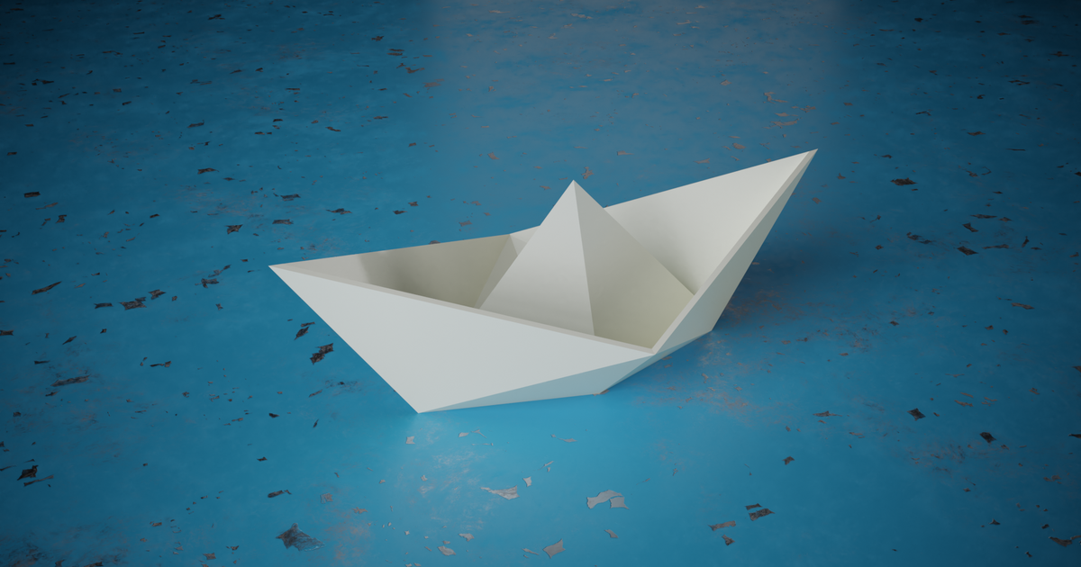 flottant papier bateau ncsandor Télécharger libre stl modèle imprimablescom 3d modèles jouets Jeux navire jouet 3D print model - Mito3D