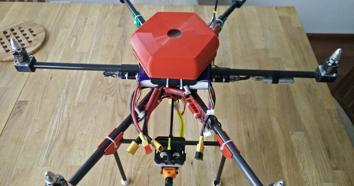 hexacopter multicopter 3d printed mk3 lowres download free stl model printablescom models hobby & makers rc robotics 3D print model - Mito3D