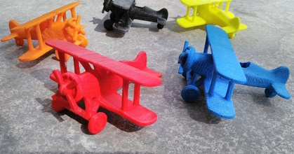 biplano nautilus Scarica gratuito stl modello printablescom 3d Modelli giocattoli Giochi veicoli colore decorazione mescolare mobile aereo 3d print model - Mito3D
