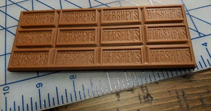 Hershey 39 s Leche chocolate bar punto afilado descargar gratis stl modelo imprimiblescom 3d modelos disfraces accesorios 3d print model - Mito3D