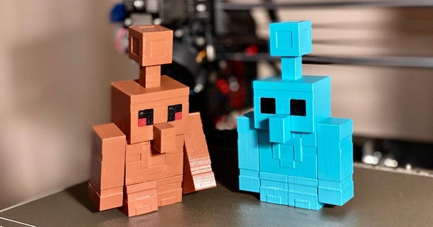 rame golem Minecraft Jakey Scarica gratuito stl modello printablescom 3d Modelli giocattoli Giochi azione figure statue desktoy metallo minecraft 3d print model - Mito3D
