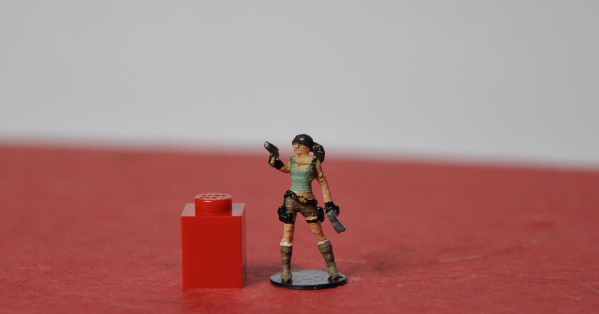 Lara Croft 1 87 ölçek h0 timo77 indir Bedava stl model printablescom 3d modeller dünya taramalar insanlar 187 şekil h0scale minyatür 3D print model - Mito3D