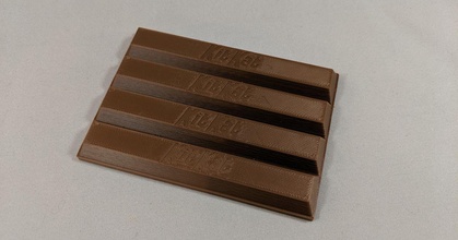 kit kat chocolate Barra afiado baixar livre stl modelo printablescom 3d modelos fantasias acessórios adereços 3d print model - Mito3D