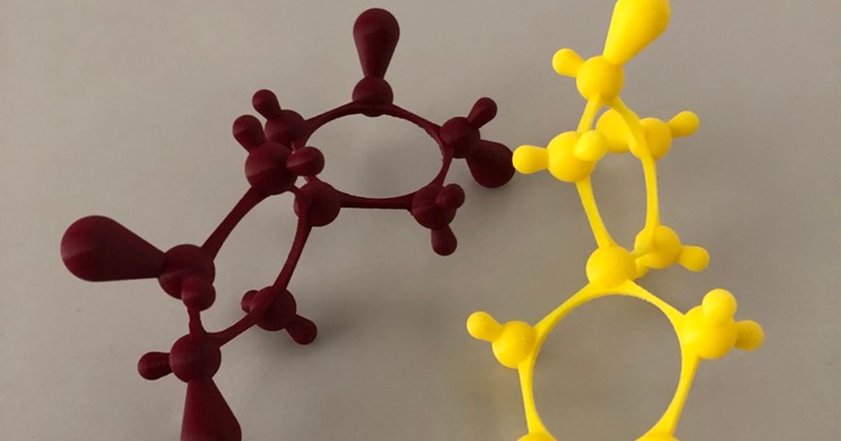 tetraclorospirana modello ntdesign Scarica gratuito stl printablescom 3d Modelli apprendimento oggetti chimica cristallografia organica simmetria insegnamento 3D print model - Mito3D
