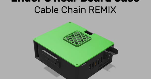 ender 3 rear board case - cable chain remix twopuncakes download free stl model printablescom 3d models printers upgrades crealityender3 electronicscase electronicsenclosure ender3 ender3pro 3d print model - Mito3D
