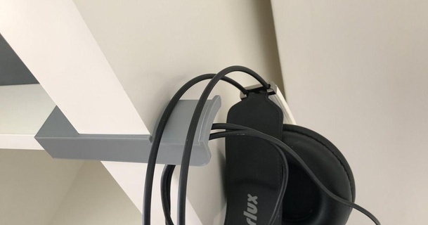Kopfhörer Halter Unterstützung Ikea Kallax beschleunigt Furcht download frei stl Modell Printablescom 3d Modelle Haushalt Leben Zimmer 3d print model - Mito3D