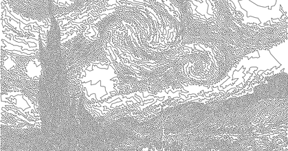 furgone Gogh 39 s stellato notte cucchiaino single disegno blocco creatore Scarica gratuito stl modello printablescom 3d Modelli arte design disegni linea singola stellata travelingsalesmanproblem vangogh 3d print model - Mito3D