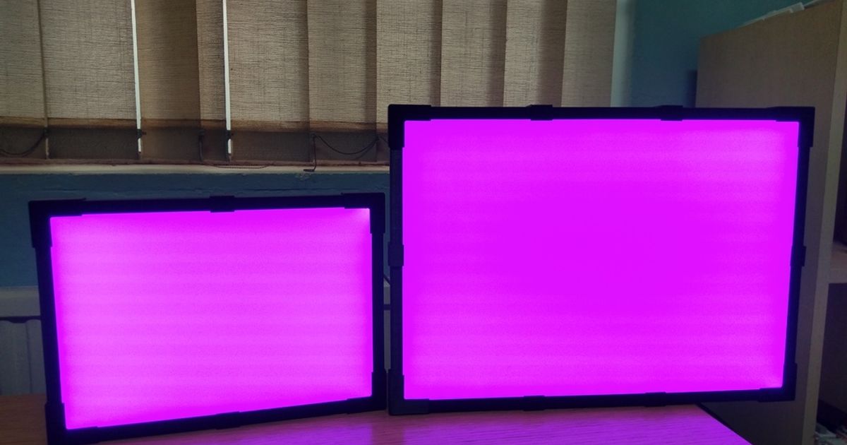 rgb Licht Panel aaron rn download frei stl Modell Printablescom 3d Modelle Haushalt Haus Ausrüstung 5050rgb Autismus esp8266 Kelvin LED Beleuchtung 3D print model - Mito3D