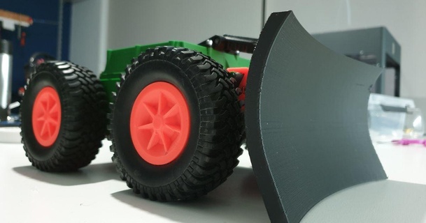 mini utilidad tractor rc coche vehiculo base proyectos hlw descargar gratis stl modelo imprimiblescom 3d modelos pasatiempo hacedores robótica skidsteer 3d print model - Mito3D