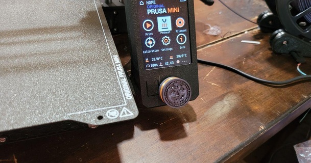 prusa mini pumpkin oreo knob mocodroid download free stl model printablescom 3d models printers - upgrades halloween lcdknob 3d print model - Mito3D