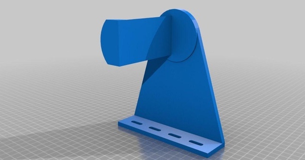 simple wall mounted spool holder - remix phil philthyfilament download free stl model printablescom 3d models hobby & makers ideas 3d print model - Mito3D