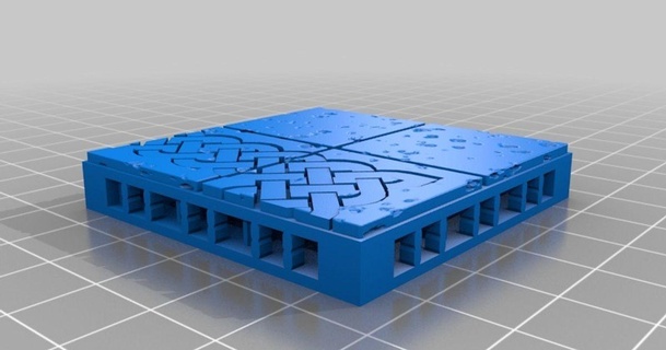 cut stone Kelt düğüm işi zemin üçlü yükseklik ayarlanmış mat arıza teknolojisi indir Bedava stl model printablescom 3d modeller oyuncaklar oyunlar dış mekan 3d print model - Mito3D